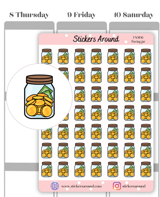 Saving Jar Icon Planner Sticker