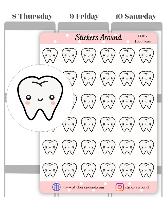 Dentist Appointment Icon Planner Stickers