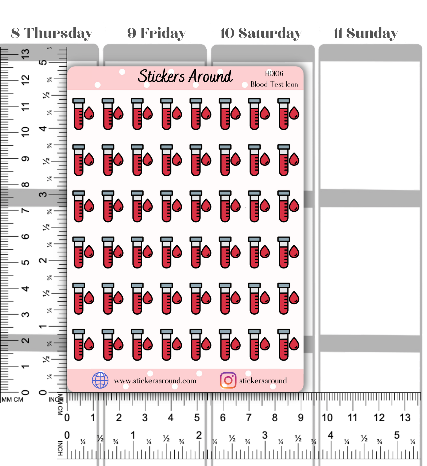 Blood Test Icon Planner Stickers