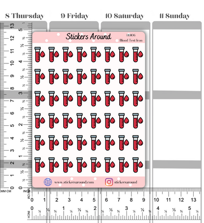 Blood Test Icon Planner Stickers