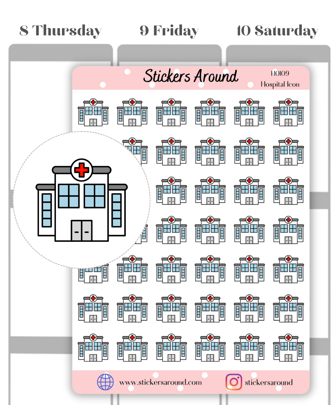 Hospital Icon Planner Stickers – Stickers Around