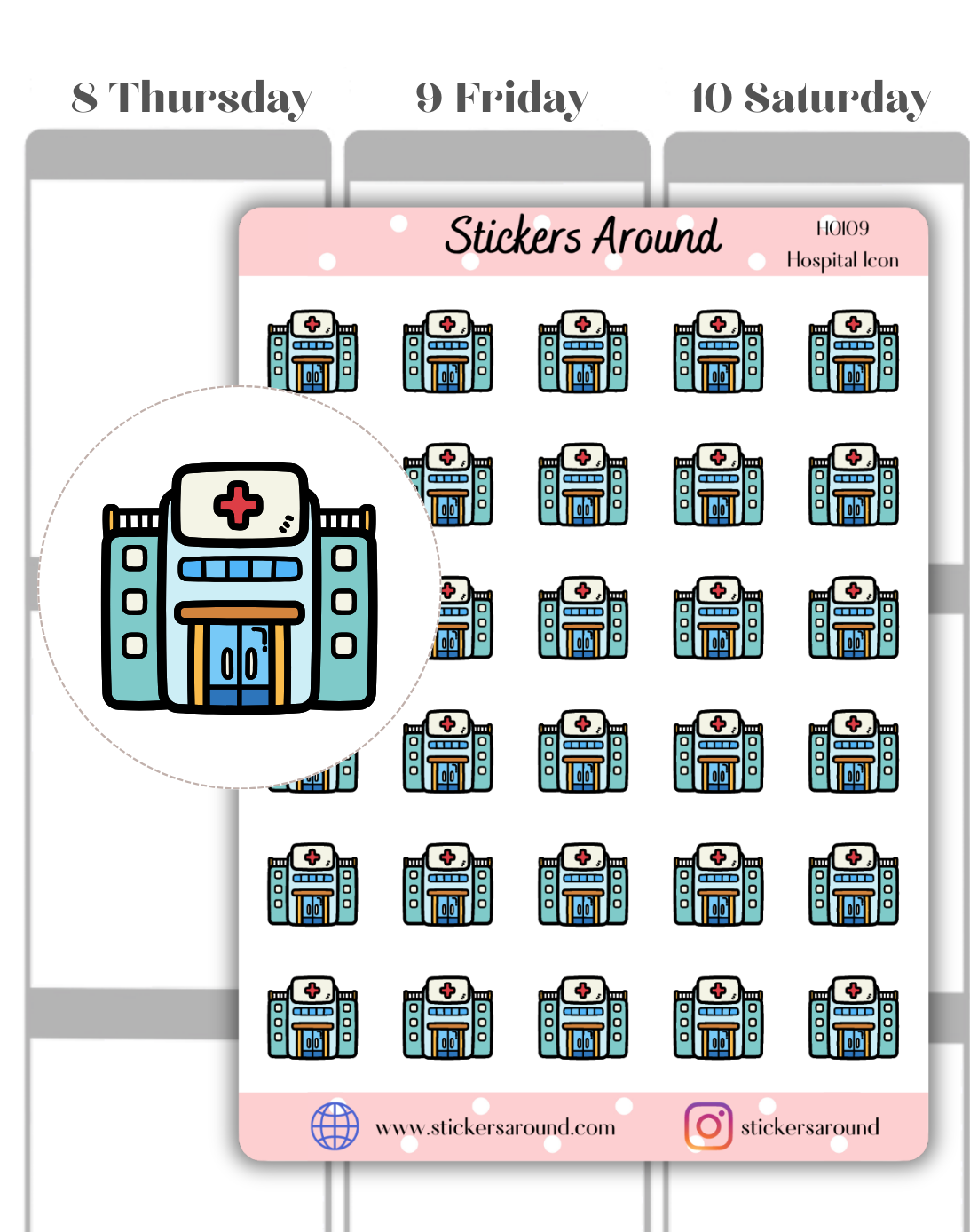 Hospital Icon Planner Stickers – Stickers Around