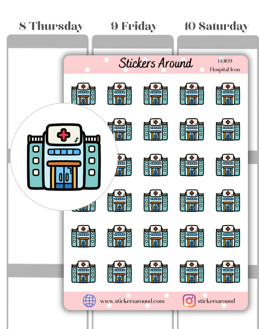 Hospital Icon Planner Stickers