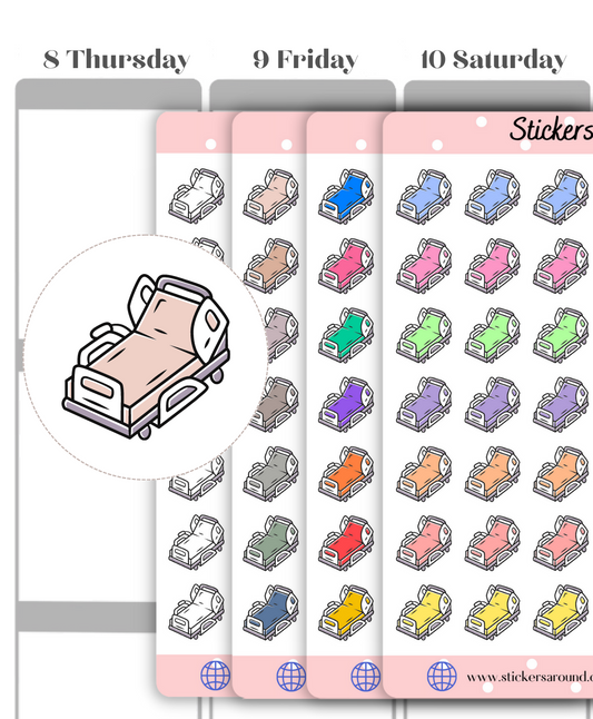 Hospital Bed Icon Planner Sticker