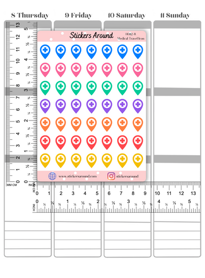 Hospital Location Marker Planner Sticker