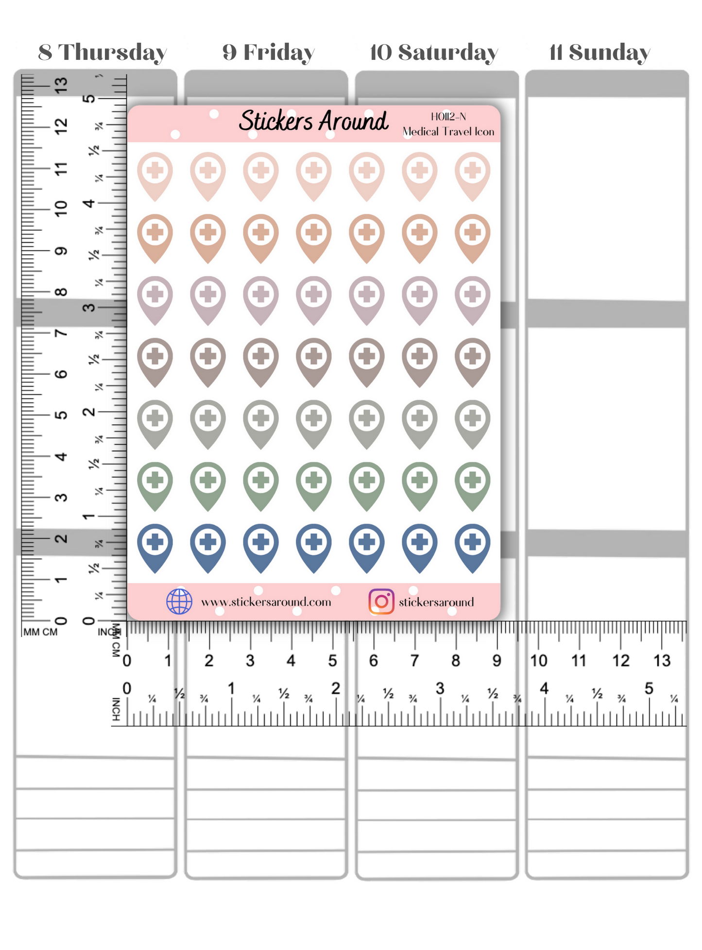 Hospital Location Marker Planner Sticker