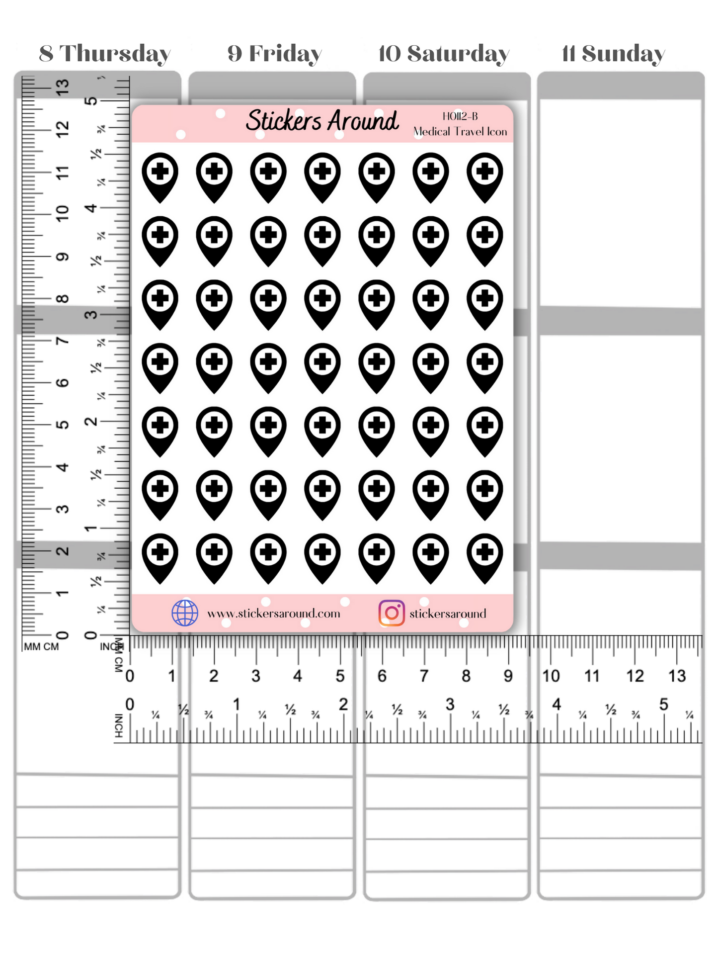 Hospital Location Marker Planner Sticker