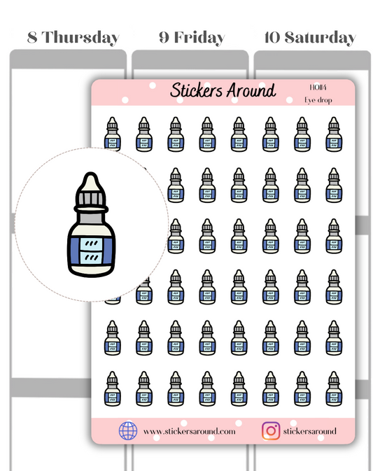 Eye Drop Icon Planner Stickers