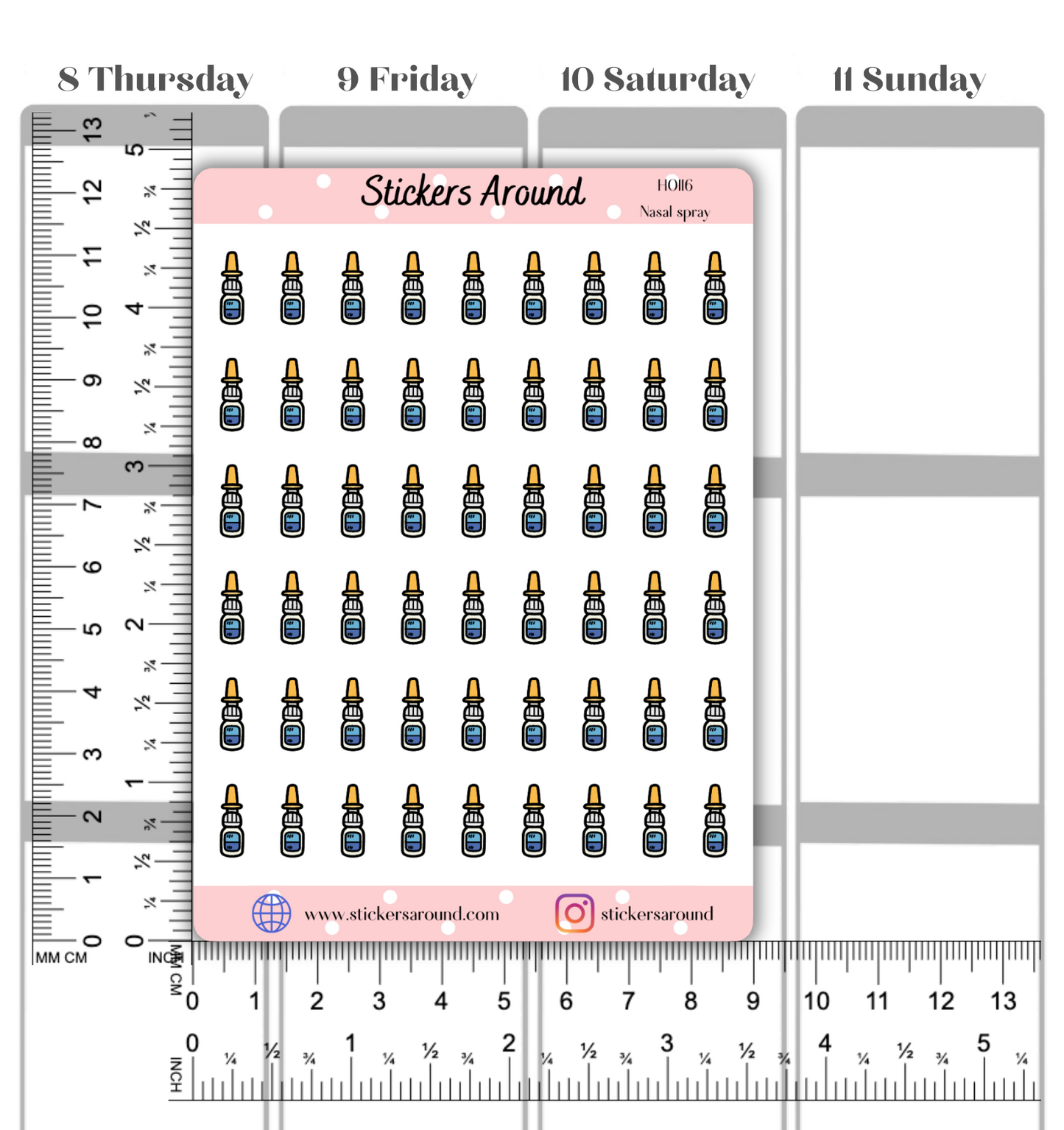 Nasal Spray Icon Planner Stickers 