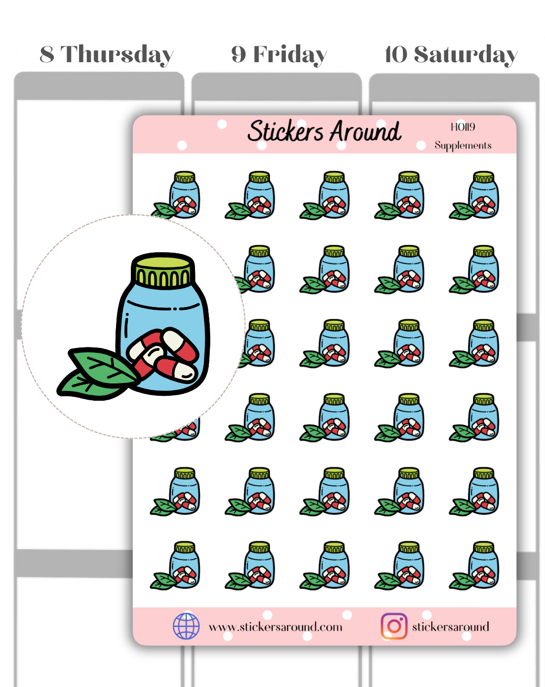 Suplements Icon Planner Stickers