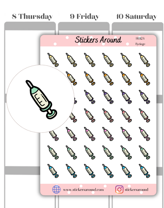 Syringe Icon Planner Stickers