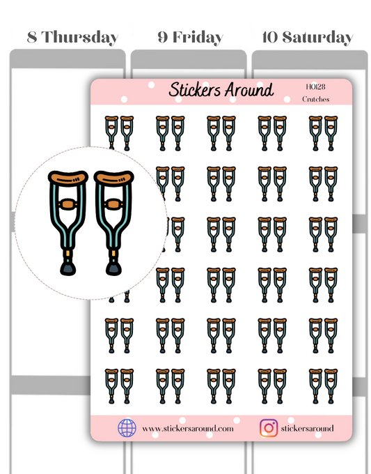 crutches planner sticker