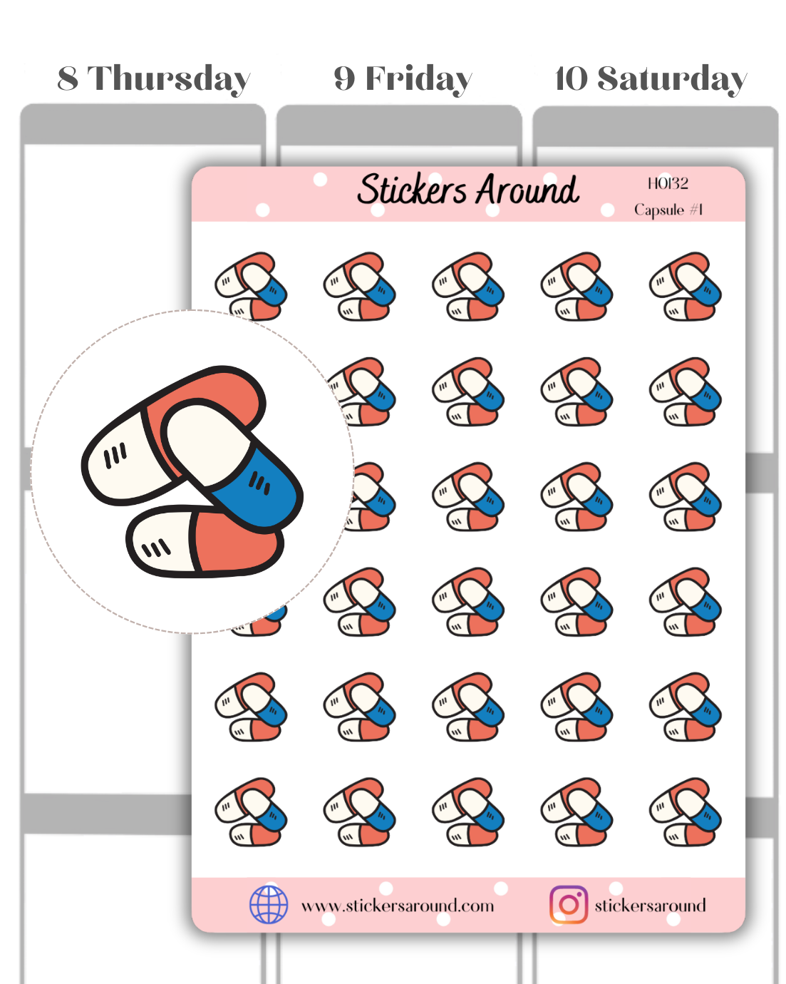 Operating Table Icon Planner Stickers