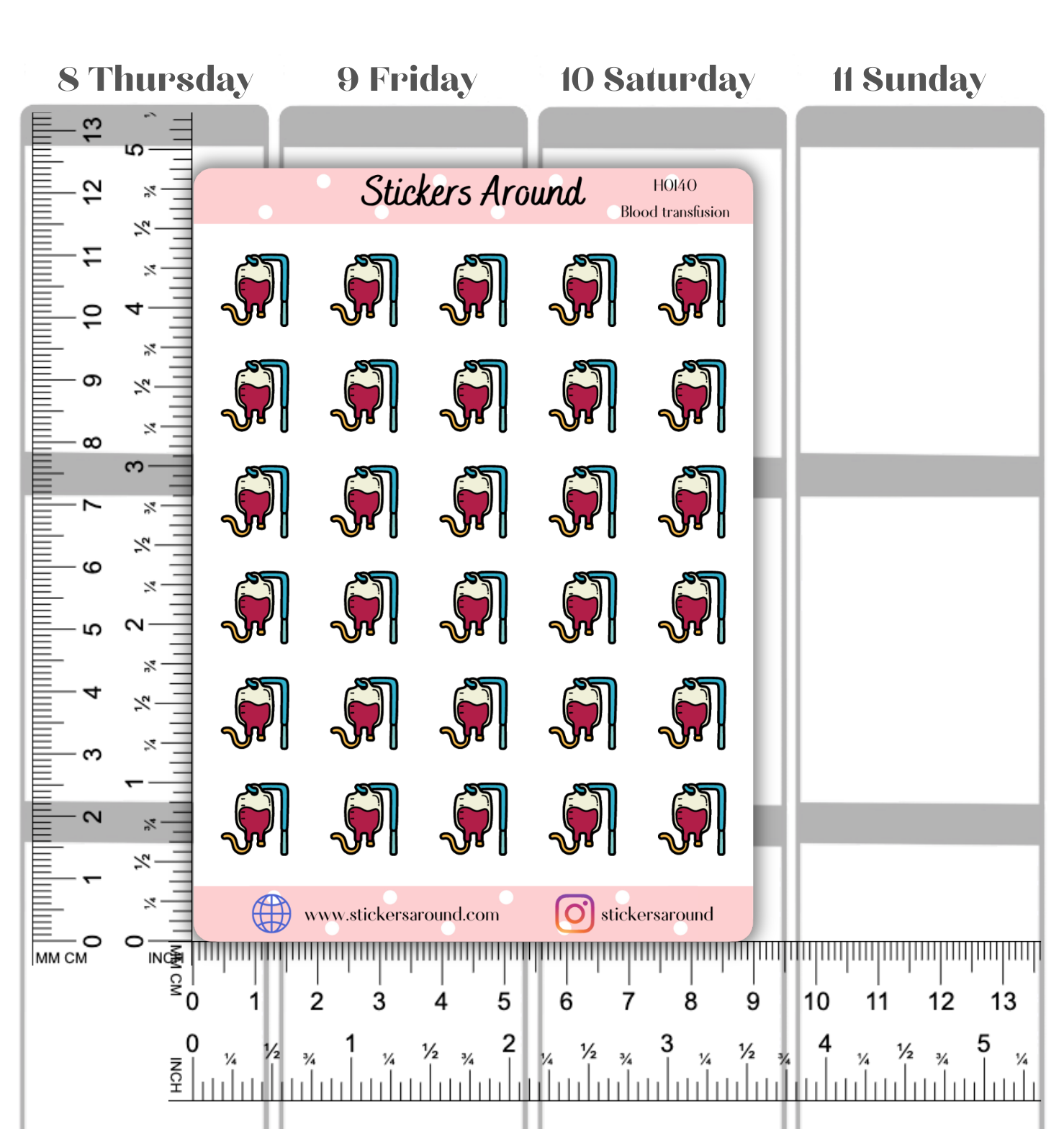 Blood Transfusion Icon Planner Stickers 