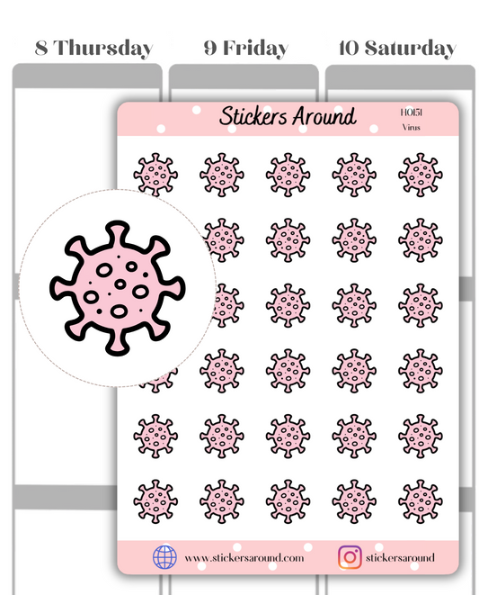 Virus Icon Planner Stickers