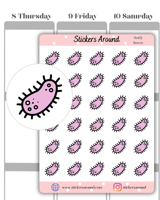 Bacteria Icon Planner Stickers