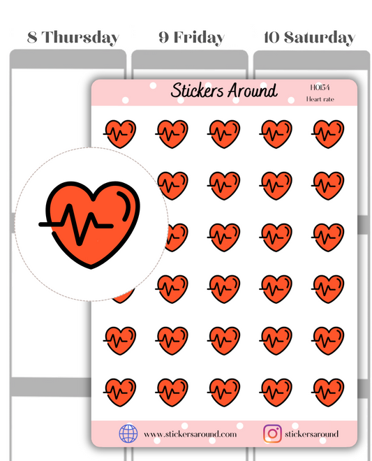 Heart Rate Icon Planner Stickers