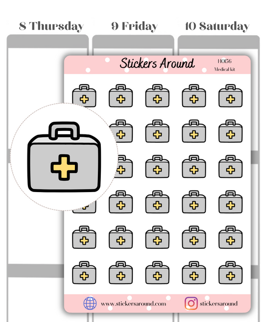 Medical Kit Icon Planner Stickers