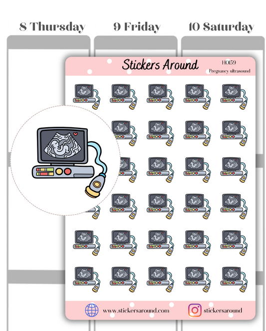 Pregnancy Ultrasound Icon Planner Stickers