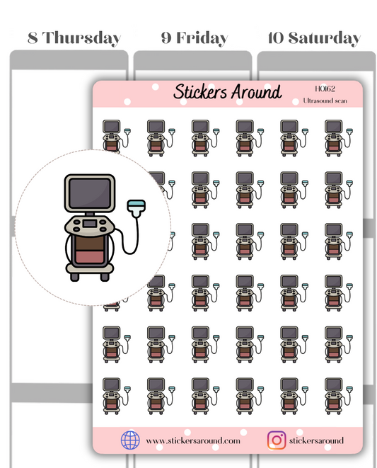 Ultrasound Scan Icon Planner Stickers