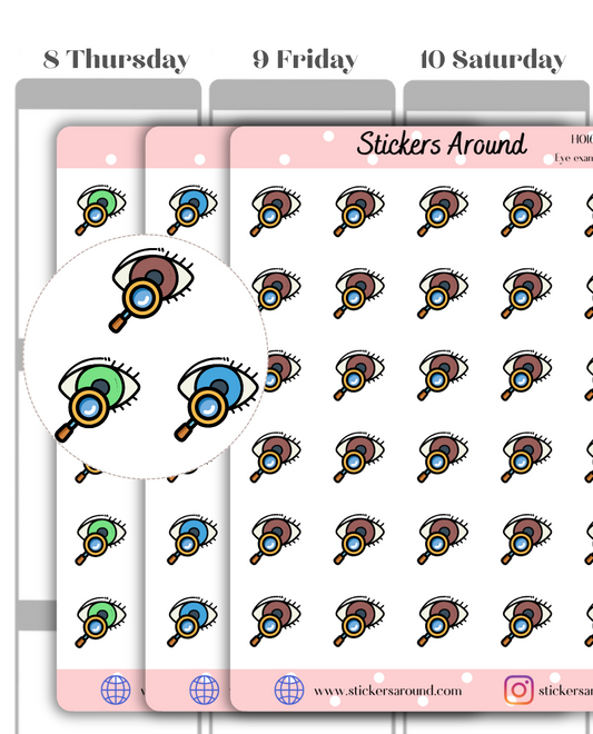 Eye Exam Icon Planner Stickers