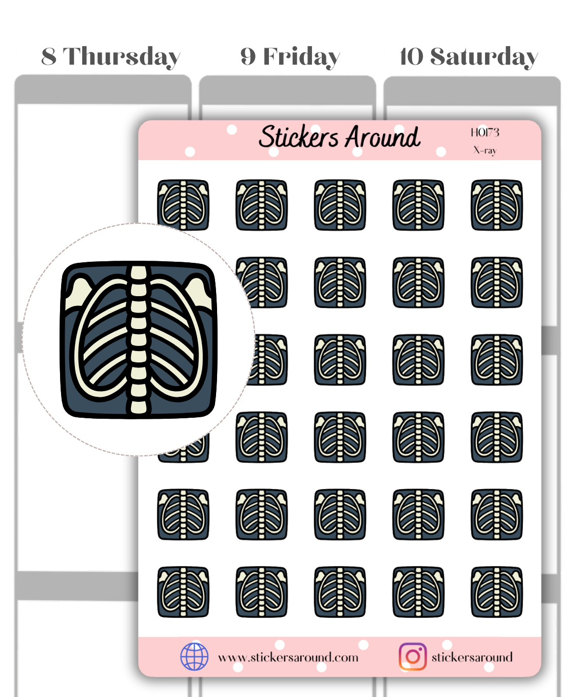X-Ray Icon Planner Stickers