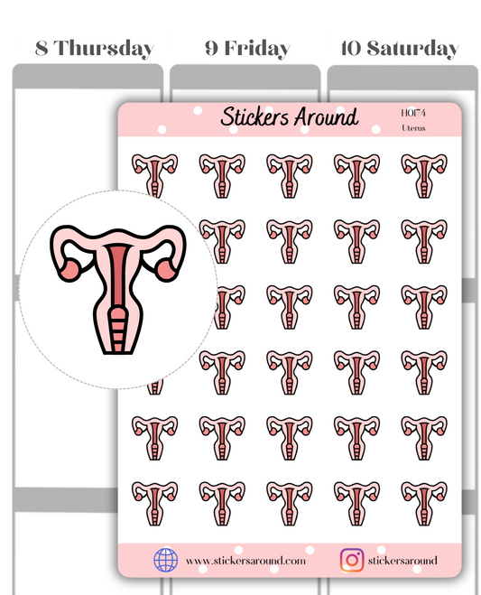 Uterus Icon Planner Stickers