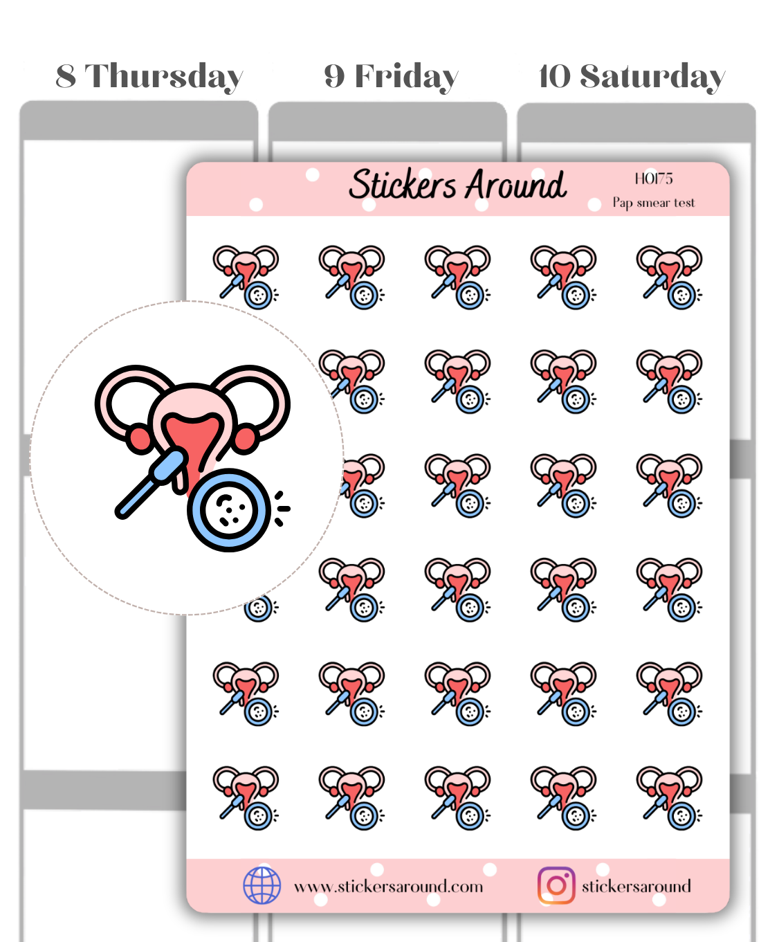 Pap Smear Test Icon Planner Stickers – Stickers Around