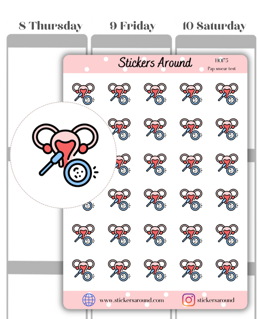 Pap Smear Test Icon Planner Stickers