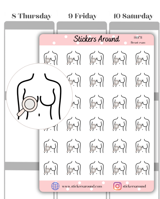 Breast Exam Icon Planner Stickers