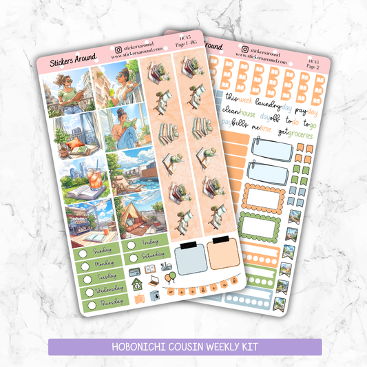Book & Sunshine - Hobonichi Cousin Weekly Kit Planner Sticker