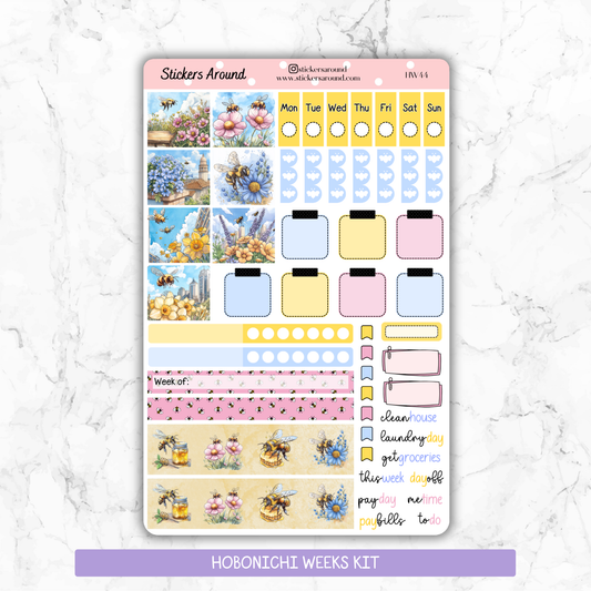 Bees & Blooms – City Garden Planner Sticker Kit