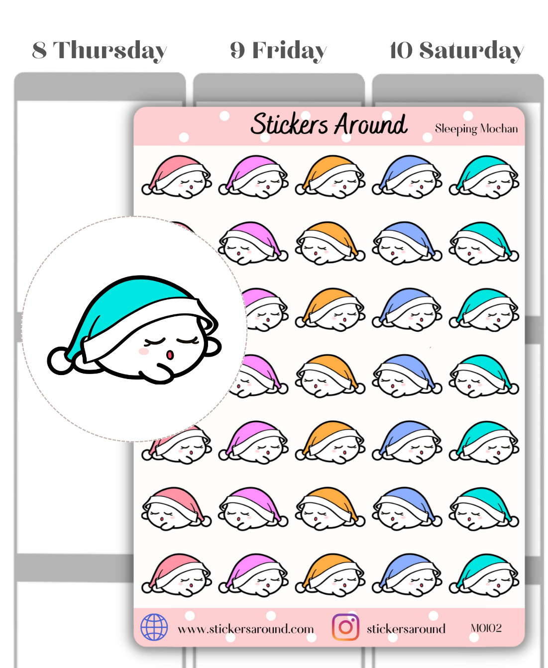 Sleep Out Sticker Sleeping Planner Stickers – Stickers Around