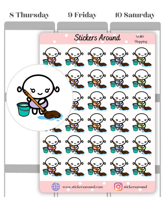 Mopping Planner Sticker