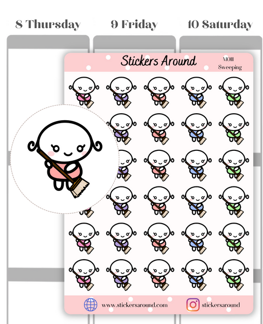 Sweeping Planner Sticker