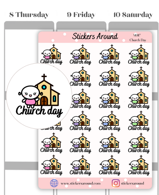 Church Day Planner Sticker