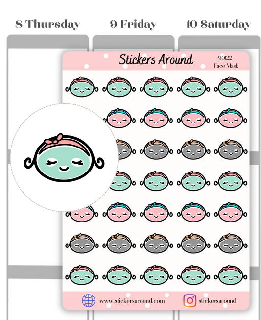 Face Mask Planner Sticker