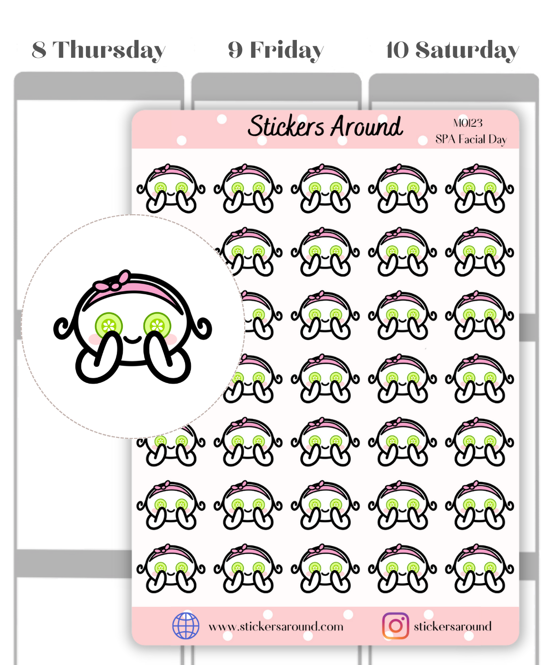 Facial Steps Sticker SPA Facial Planner Sticker, Me Time Stickers – Stickers Around