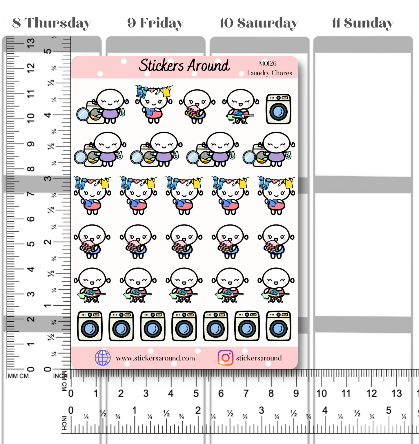 Laundry Chores Planner Stickers