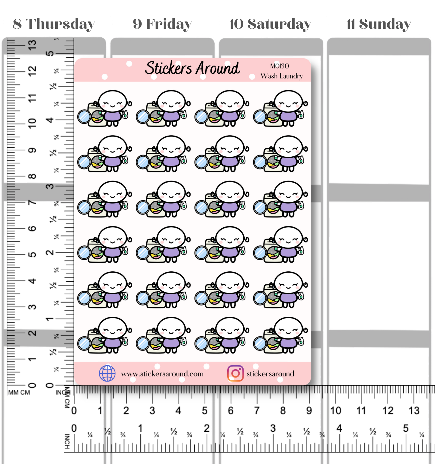 Washing Laundry Planner Sticker