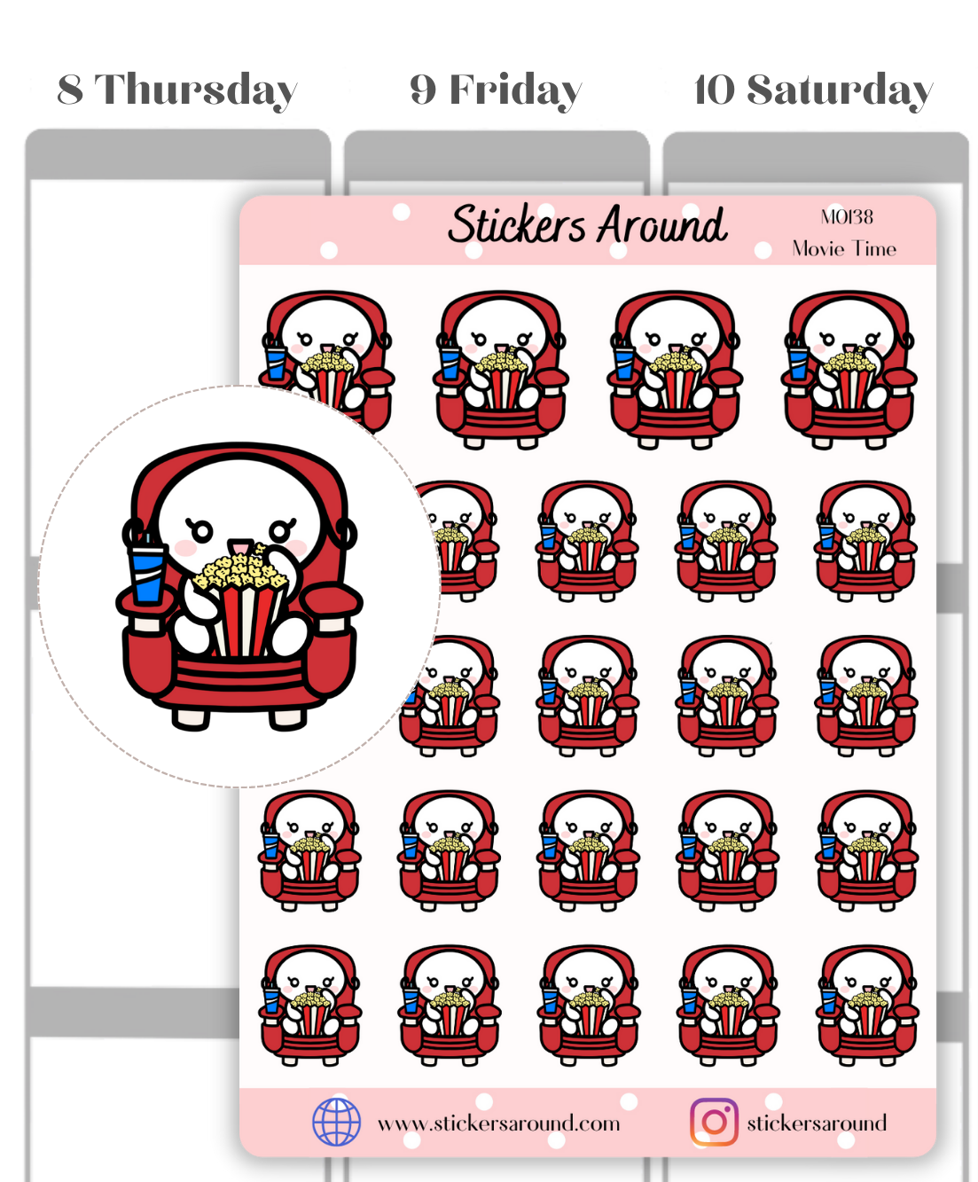 Time Changing Sticker Movie Time Planner Sticker – Stickers Around