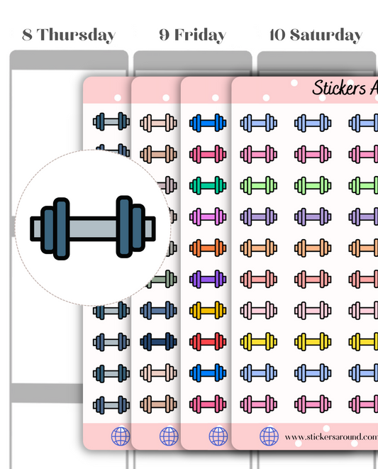 Dumbbell Icon Planner stickers