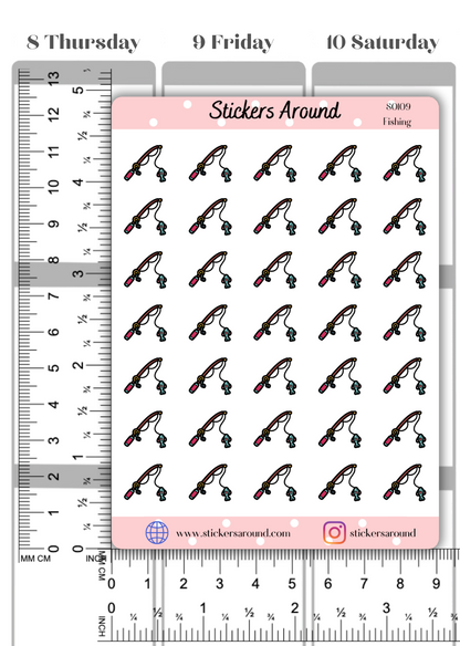 Fishing Icon Planner Sticker