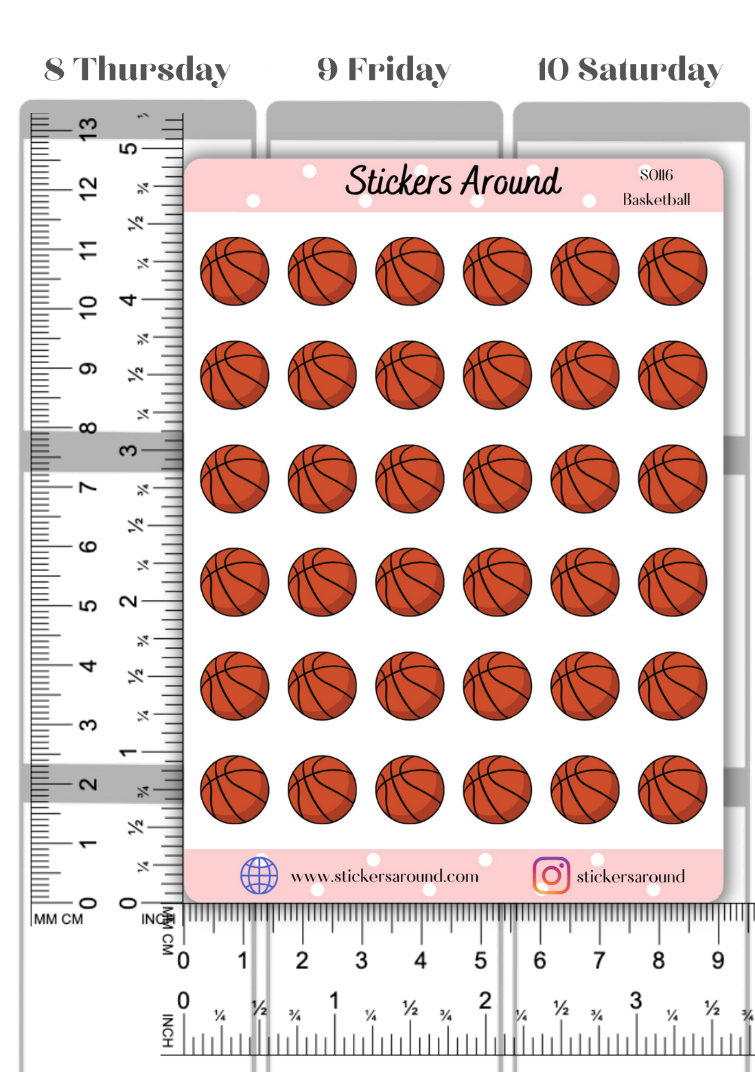 Basketball Icon Planner Sticker