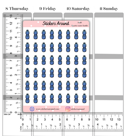 Sports Water Bottle Icon Planner Sticker