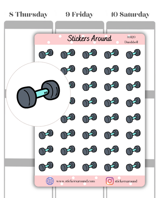 Dumbbell Icon Planner Sticker