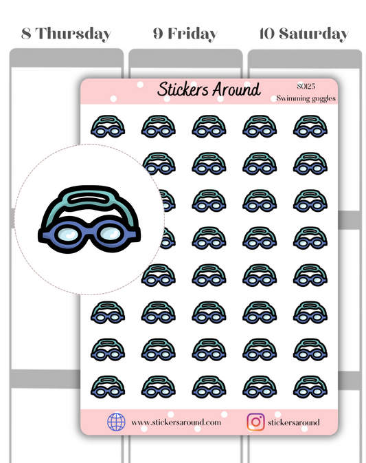 Swimming Goggles Icon Planner Sticker