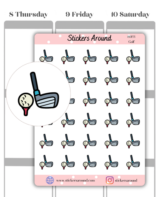 Golf Icon Planner Sticker