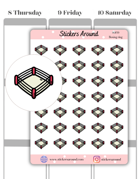 Boxing Ring Icon Planner Sticker 