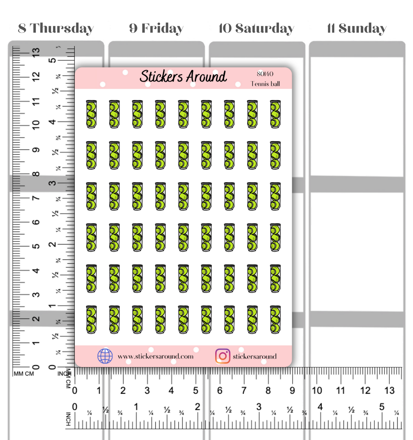 Tennis Ball Icon Planner Sticker